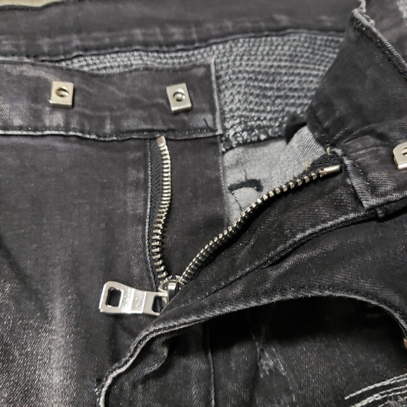 Balmain Sz 34 Designer Distressed Biker Jeans👖 - Picture 12 of 16